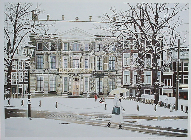 Hoofdfoto Den Haag, Lange Voorhout in de sneeuw