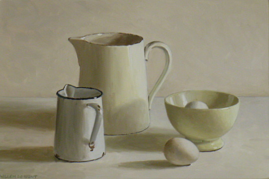 Hoofdfoto 2 kannen en kom eieren