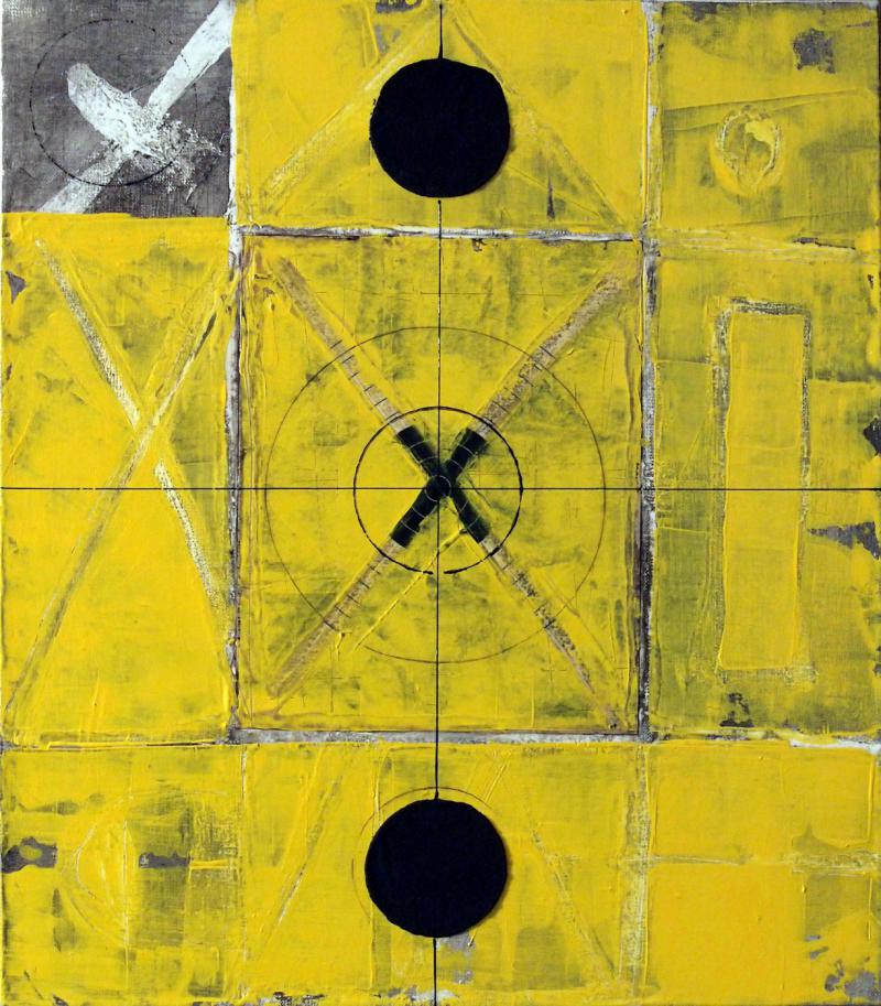 Hoofdfoto Black X on yellow