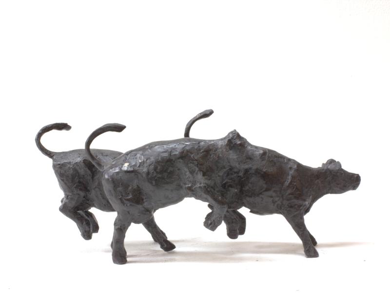 Foto 2 van 3 kleine dansende koeien