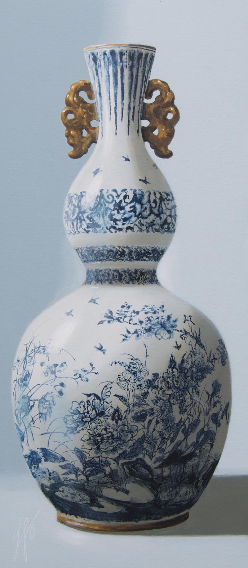 Hoofdfoto Vaas (blauw en wit)
