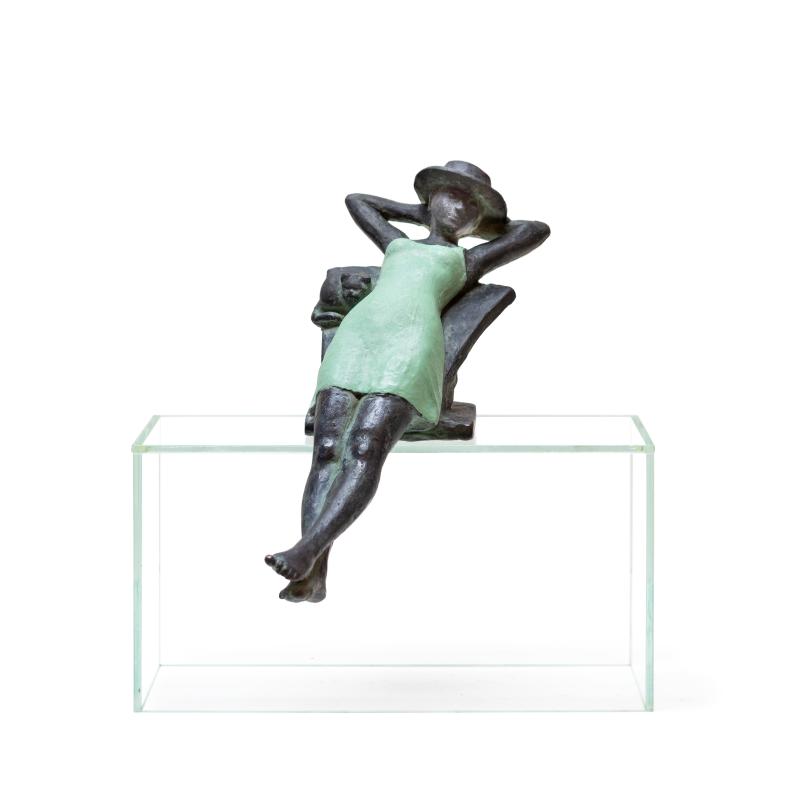 Hoofdfoto Samen in de zon (vrouw met kat)