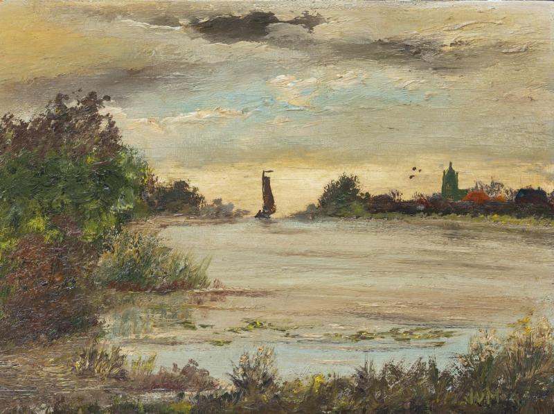 Hoofdfoto Landschap met een boot