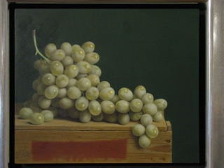 Hoofdfoto Druiven op houten kistje